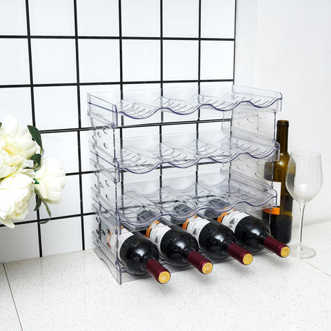 IEEK estante compacto con capacidad para 16 botellas en cocina.
