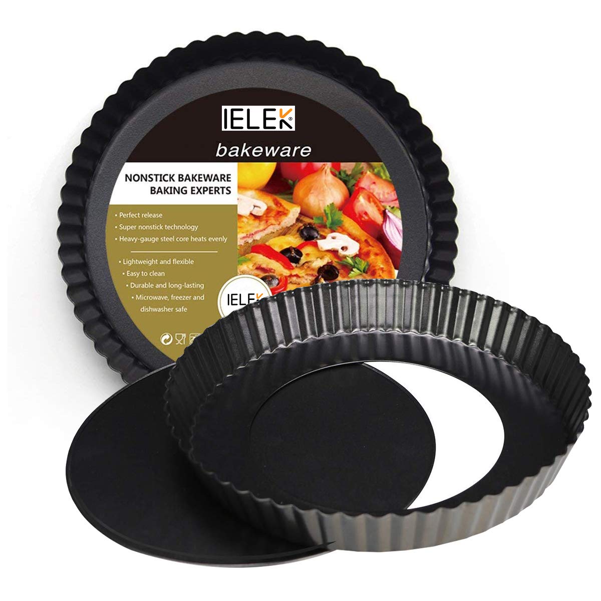 IELEK tarta de 12 pulgadas con base desmontable para desmolde fácil