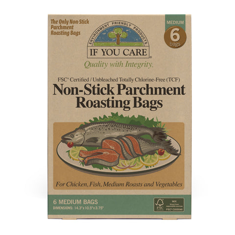If You Care bolsas de pergamino para asar medianas naturales, conservan jugos para carnes tiernas.