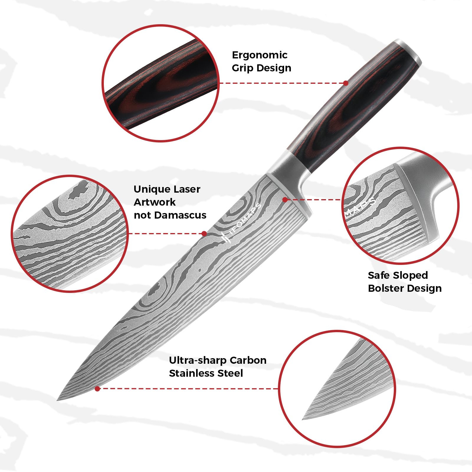 ifomaps cuchillo para despiece, corte preciso en carnes.