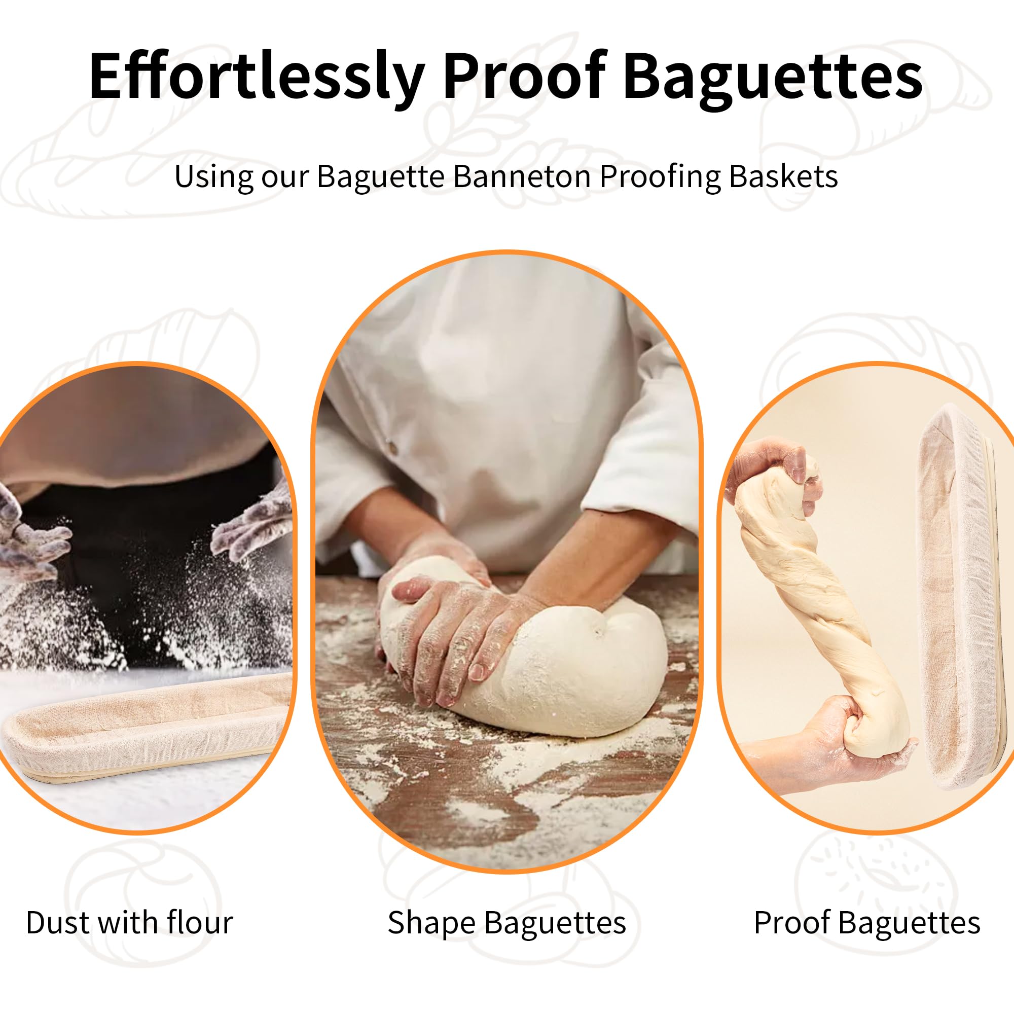 Ifory Banneton, guía para altura y forma de baguette durante el levado