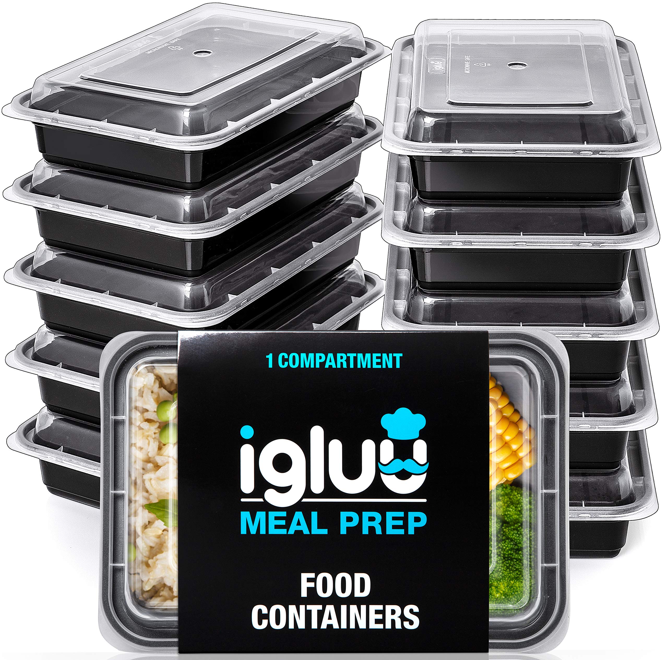 Igluu Meal Prep contenedor de 28 onzas apilable para porciones listas para la oficina