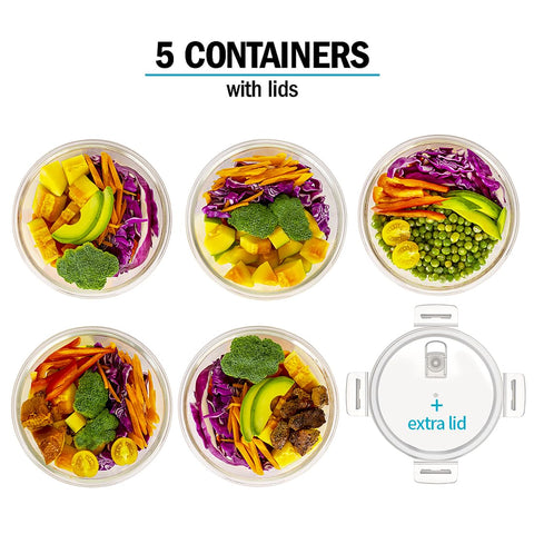 Tapa con sellos de silicona Igluu Meal Prep evita fugas y mantiene la frescura