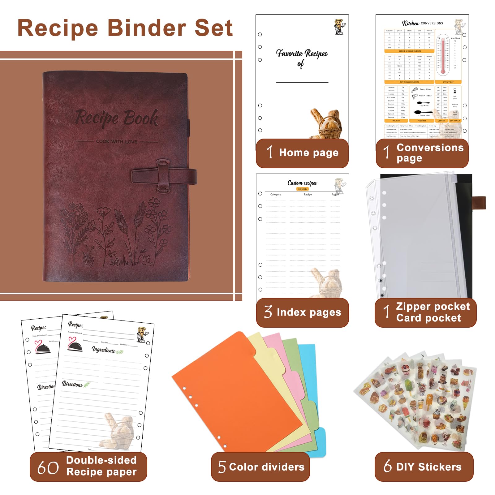 iHoesdste cuaderno de recetas ofrece 120 espacios para registrar platos y notas.