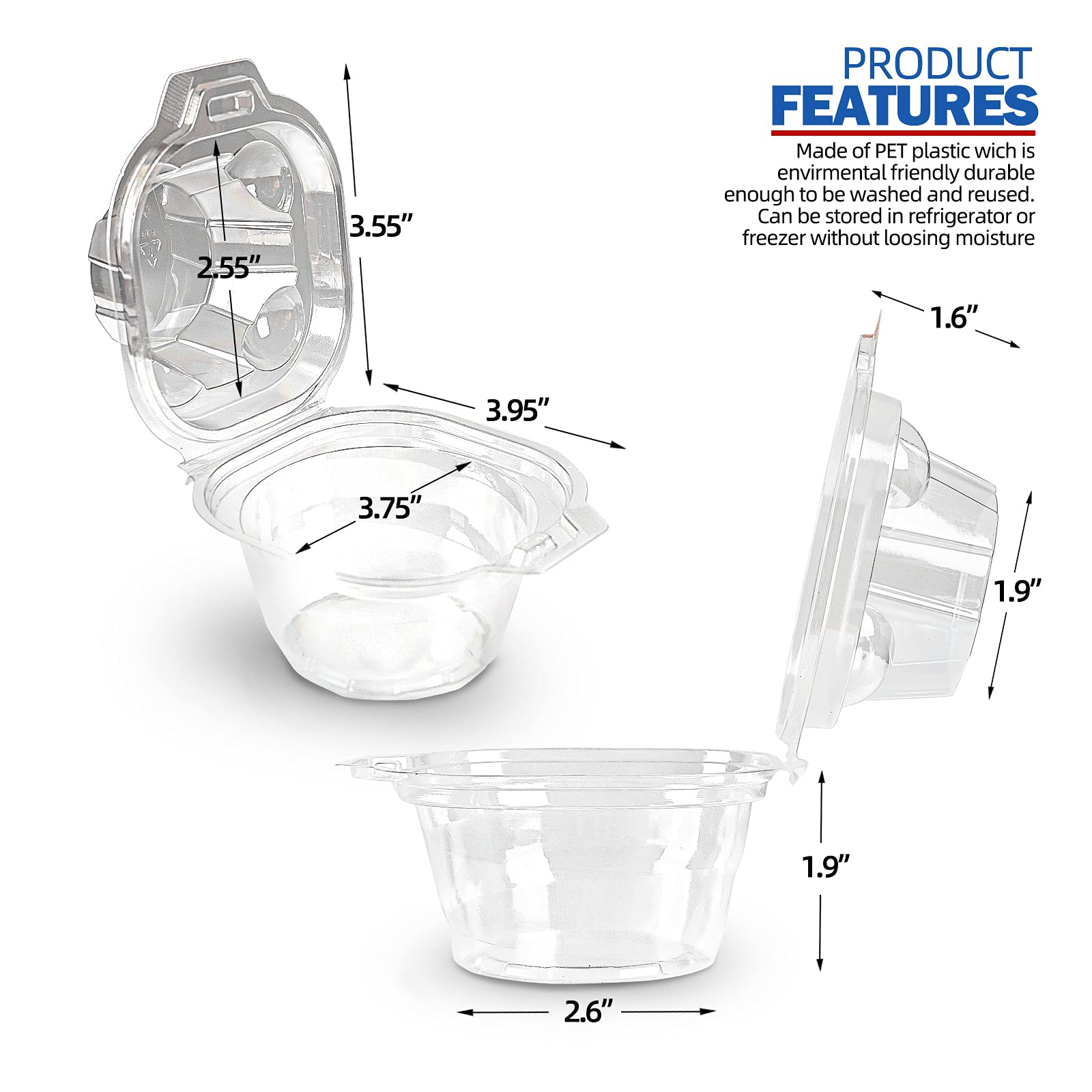 IHONGBEI caja cupcake apilable para facilitar almacenamiento