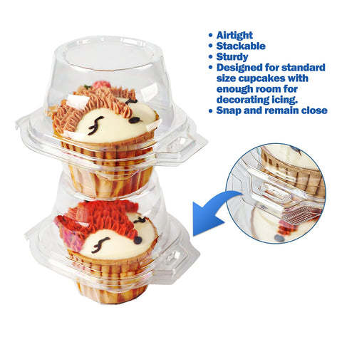 IHONGBEI caja cupcake con medidas compatibles para cupcakes estándar