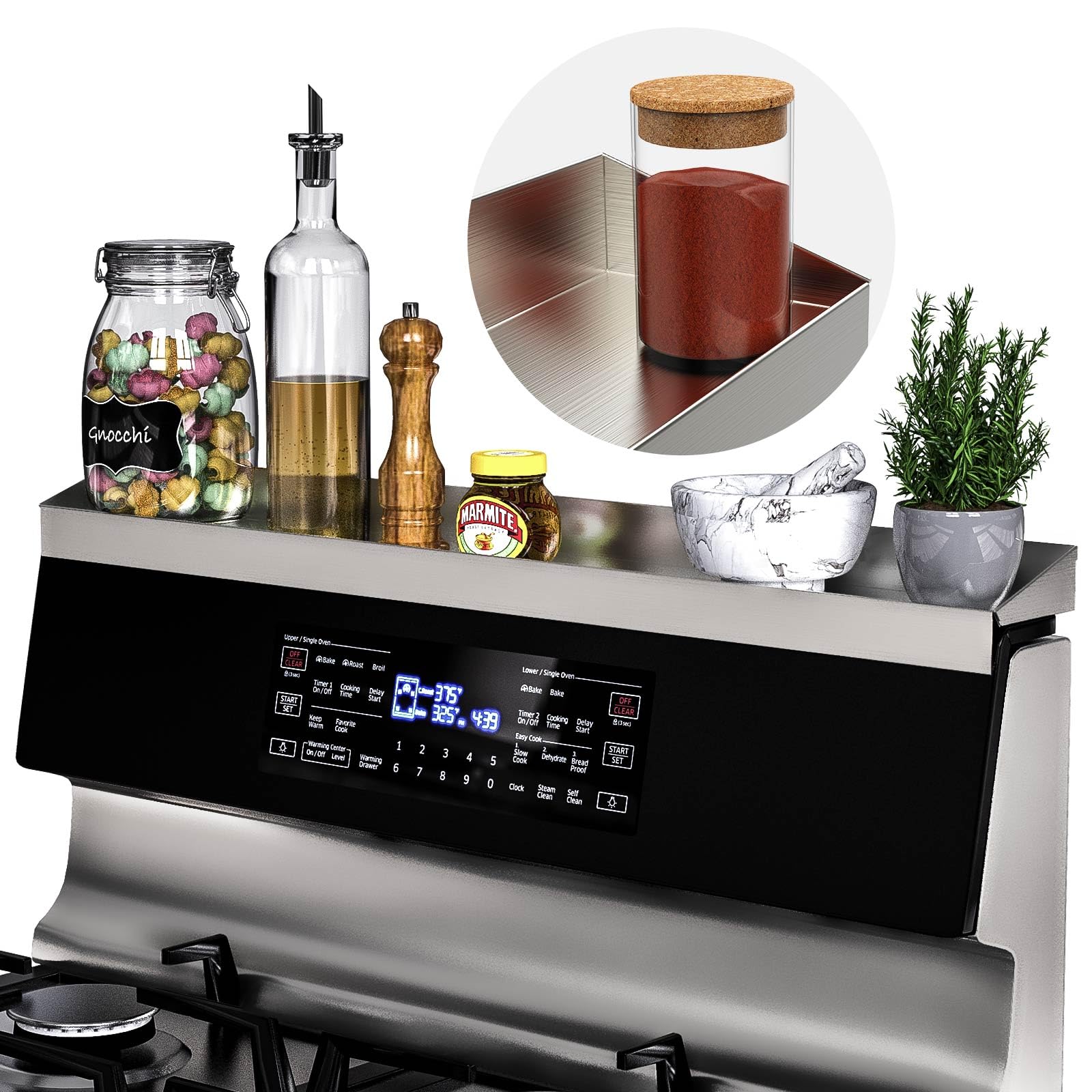 IIIOIIIA estante magnético para cocina de 30 pulgadas, organiza especias al instante.