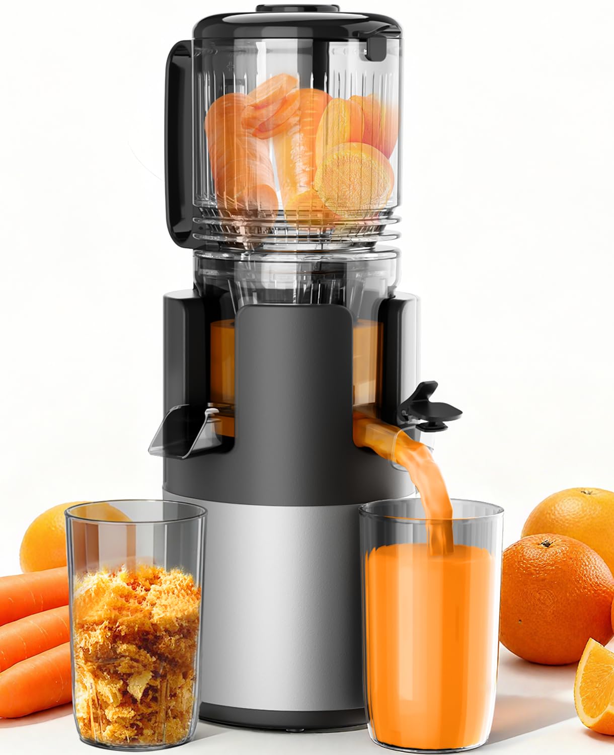 Licuadora IIUIPI con tolva grande para jugos de frutas enteras.