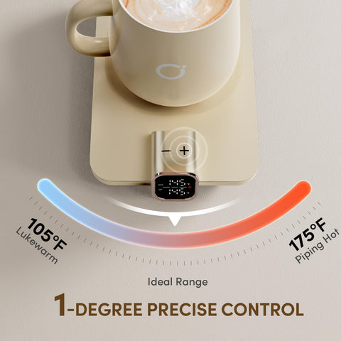 Ikago calentador taza ceramica beige 15oz mantiene bebidas a la temperatura