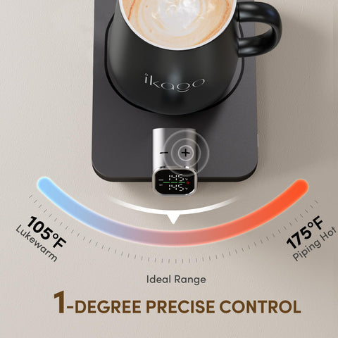 Ikago taza cerámica 15oz, acabado negro para uso diario.