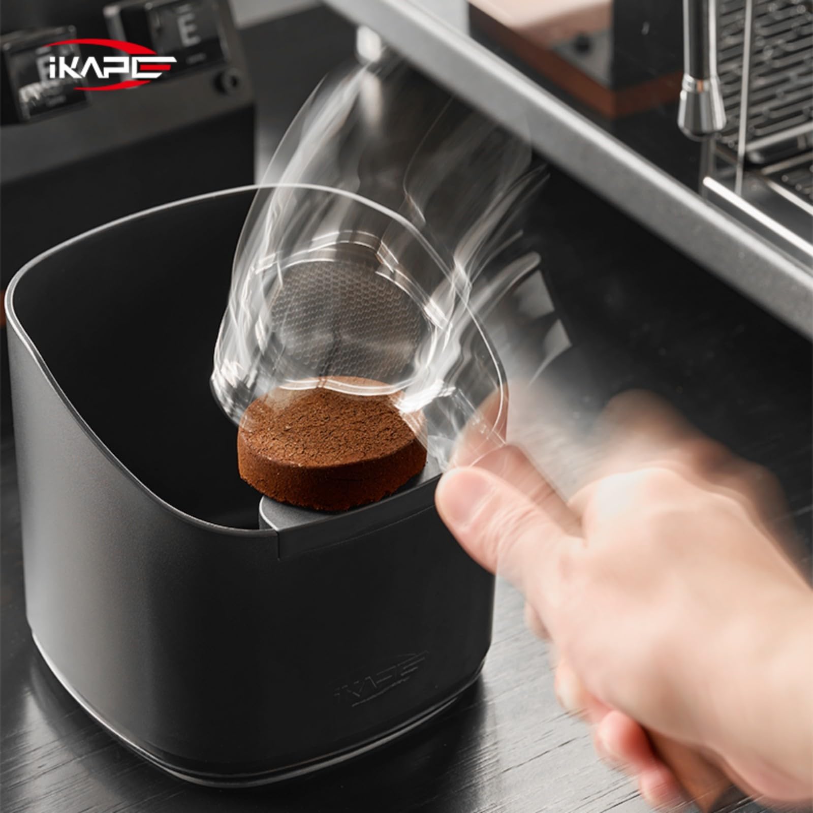 IKAPE caja para posos de café dimensiones compactas 5,64 x 5,28 x 5,22 pulgadas.