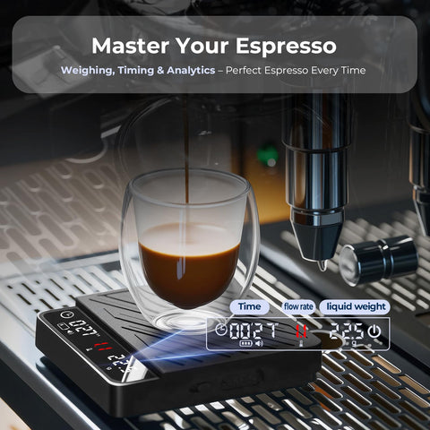 IKAPE escala profesional con precisión 0,01 g para dosis de café