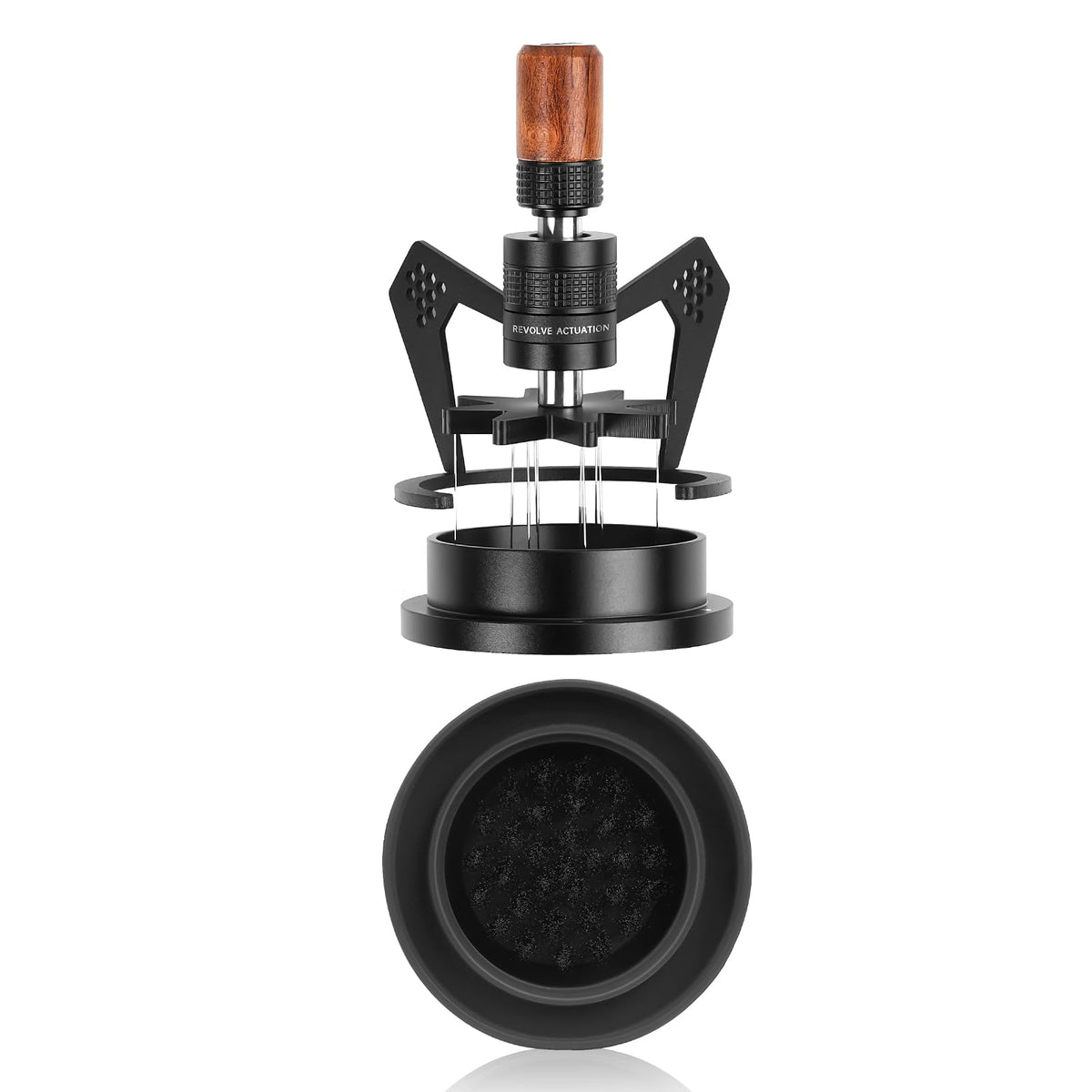 IKAPE Mantis WDT distribución-espresso-51mm: mejora la distribución uniforme en portafiltros de 51 mm.