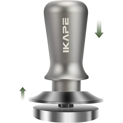 IKAPE prensador espresso 53mm base plana para extracción más uniforme