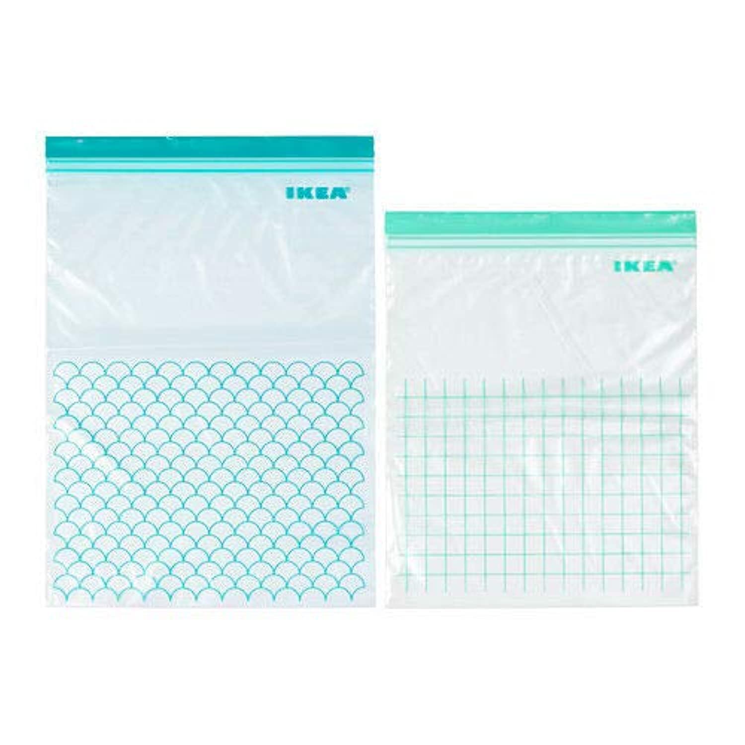 Bolsas IKEA ISTAD de 6 qt, diseño para congelador y almacenamiento seguro de alimentos.
