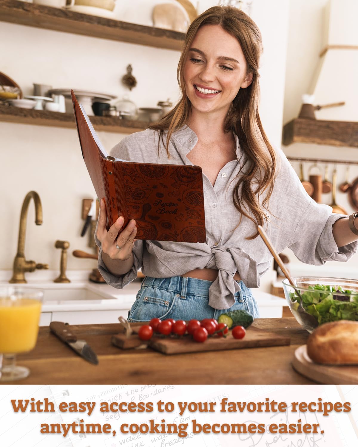 Ikedas libro de recetas en blanco, herencia familiar gracias a su diseño duradero.