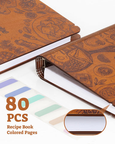 Ikedas libro de recetas en blanco, regalo elegante para cocinillas y amantes de la cocina.