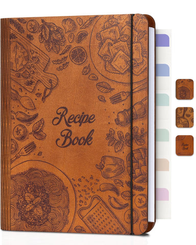 Ikedas: portada de madera del libro de recetas para conservar recetas familiares.