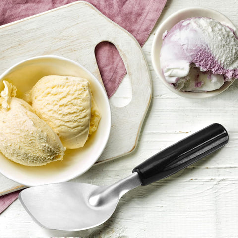 IKITO diseño de pala para helado con borde plano para un deslizamiento suave