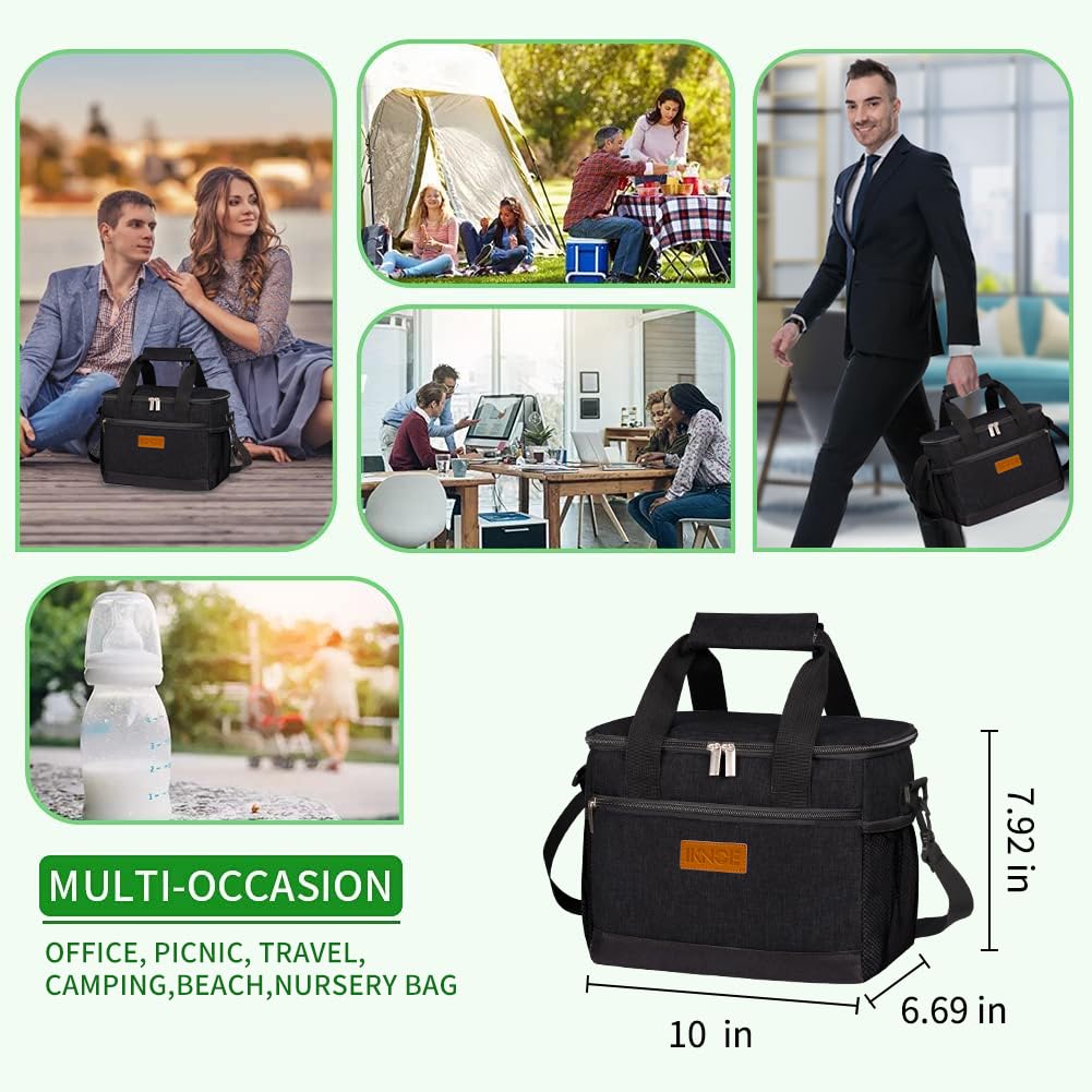 iknoe bolsa-almuerzo capacidad 8,5l vista lateral.