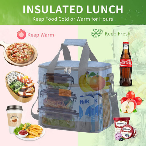 Iknoe bolsa térmica con múltiples bolsillos para organización de accesorios.