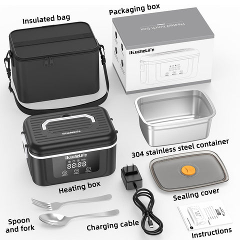 ikuchelife lonchera uso diario y viaje cómodo para almuerzos calientes.