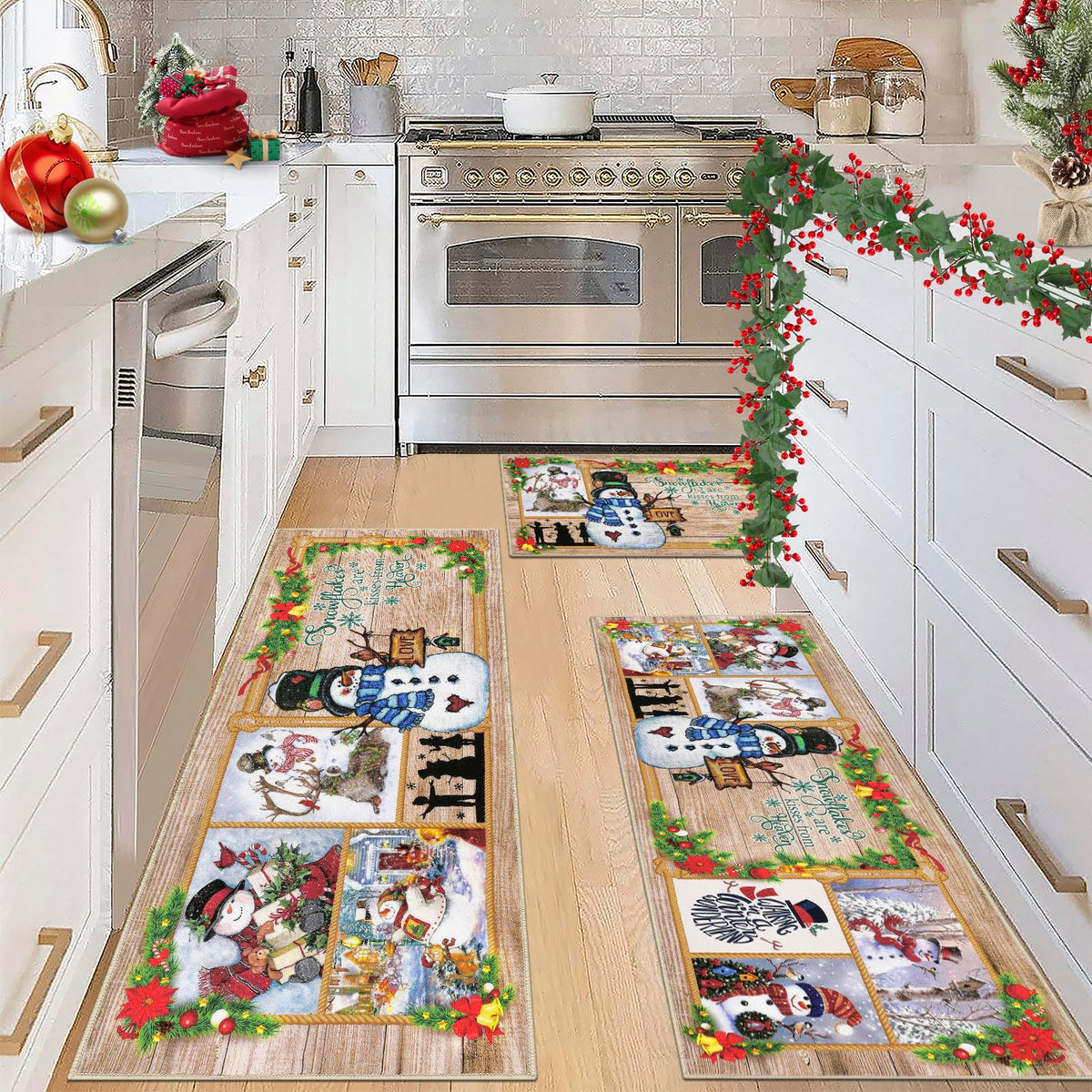 Alfombra de cocina Ileading con Papá Noel para un ambiente cálido y festivo en la cocina