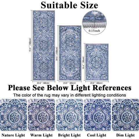 Ileading runner floral azul, ideal para mostradores y entradas