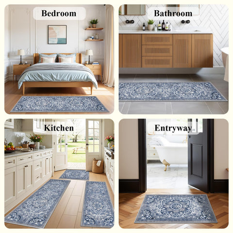 Alfombras Ileading boho para el hogar, imagen cálida para la cocina.
