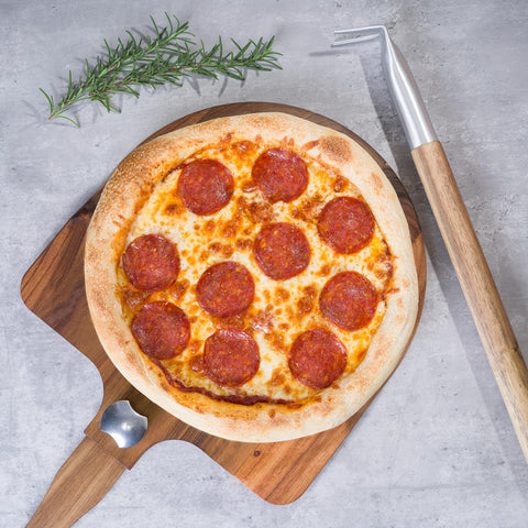 ILLIZONA tenedor giratorio para pizza de 18 pulgadas, transferencia segura desde la pala.