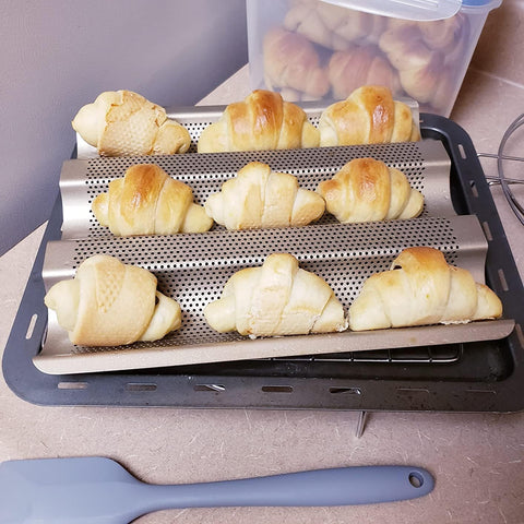 ILSSLI Baguette Pan resistente y apta para temperaturas altas hasta 446°F