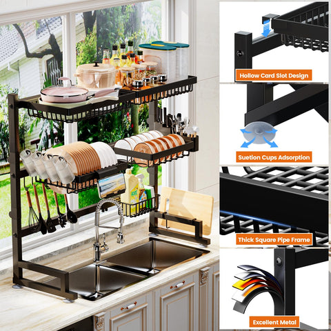 Ilvvan escurridor para cubiertos y tazas mantiene el orden tras el lavado.