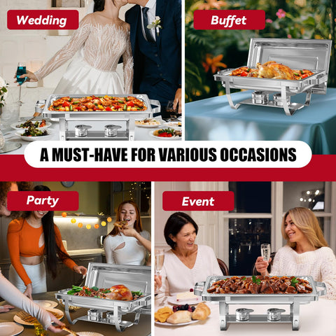Escena de catering IMACONE en fiesta con comida caliente
