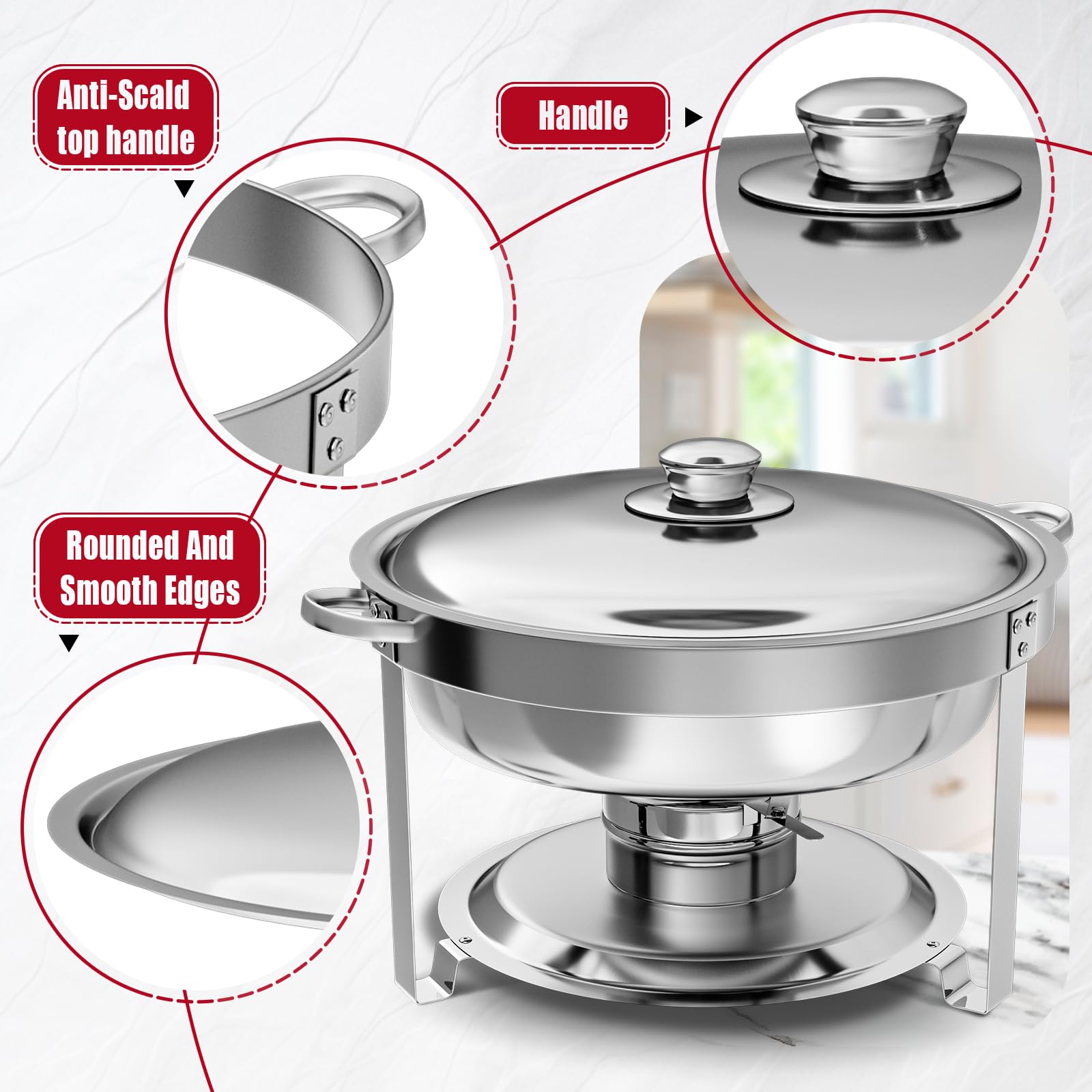 IMACONE tapa chafer, mantiene la comida caliente de forma uniforme.
