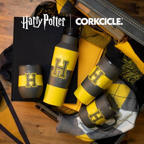 Corkcicle Vaso de Vino Aislado Sin Tallo 12 oz – Frío 6 h, Caliente 3 h – Acero Inoxidable – Fácil de Agarrar – Regalo de Verano – Hufflepuff