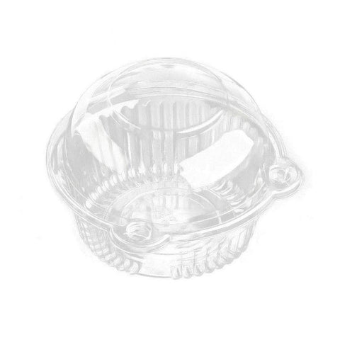 MR.FOAM Soportes Individuales para Magdalenas — 50 Cajas Transparentes con Tapa Domo