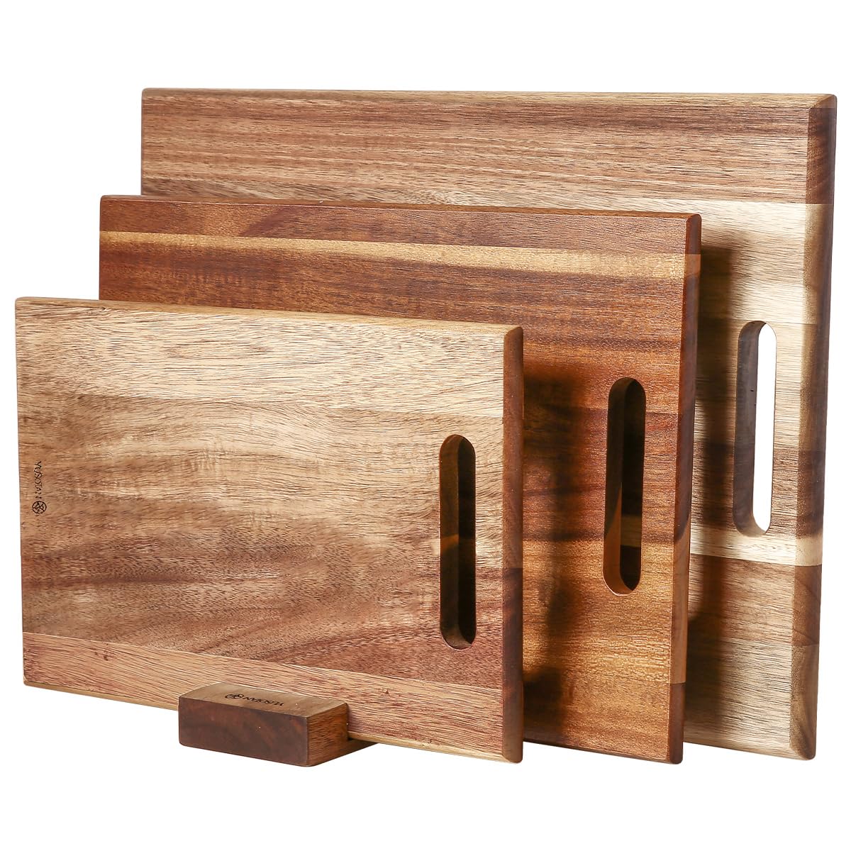 YUSOTAN tabla de acacia grande con asa para cortar carne