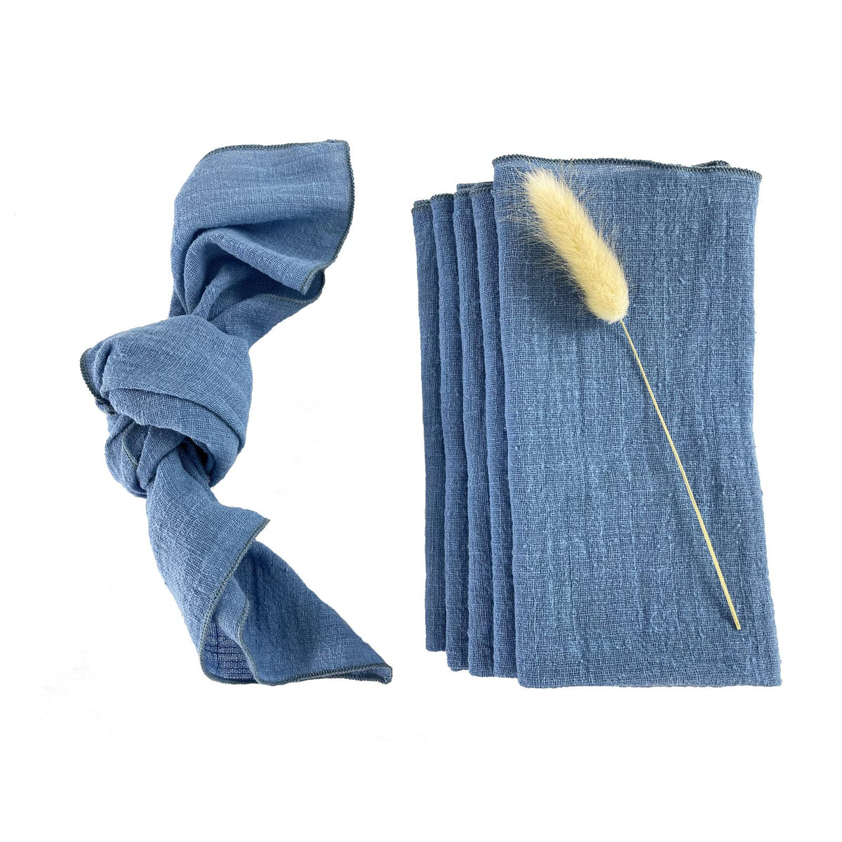 EHLDekol Servilletas de gasa 6 unidades 16x16 pulgadas – Algodón natural suave para bodas y fiestas
