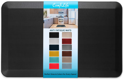 ComfiLife Alfombra Antifatiga 3/4 de pulgada – Tapete para cocina y escritorio 20x32, Negro