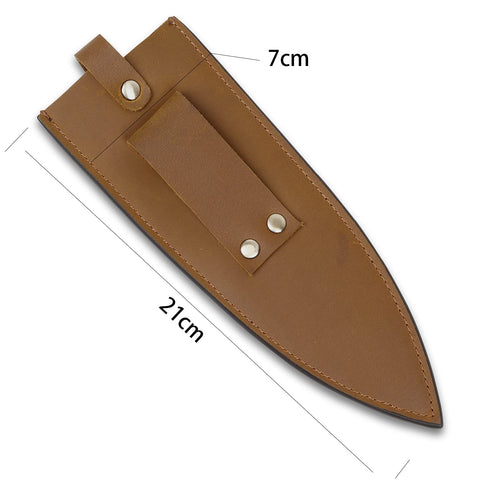 Qchengsan Funda para Cuchillo de Cuero Vacuno 8.2 x 2.2 pulgadas - Protección Universal para Cuchillos de Chef