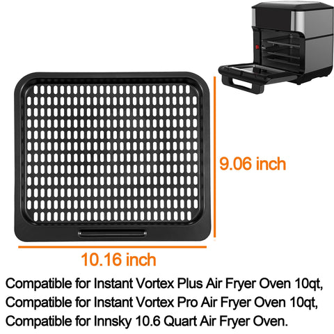Croask Bandeja de Cocción para Instant Vortex Plus 10 Qt – 3 Piezas Repuestos para Innsky 10.6 Qt, Superficie Antiadherente