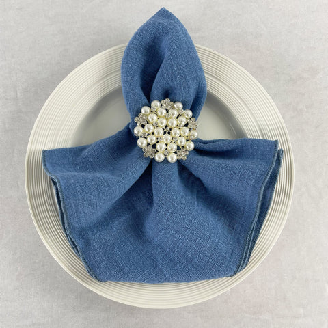 EHLDekol Servilletas de gasa 6 unidades 16x16 pulgadas – Algodón natural suave para bodas y fiestas