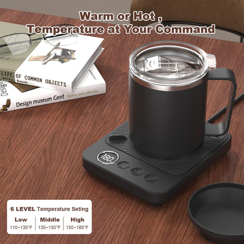 Felibeaco Calentador de Taza para Escritorio 36W con Apagado Automático