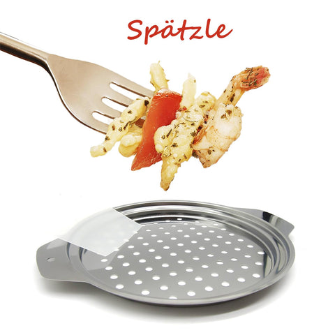 KEISSCO Spaetzle Maker de Acero Inoxidable con Tapa y Raspador