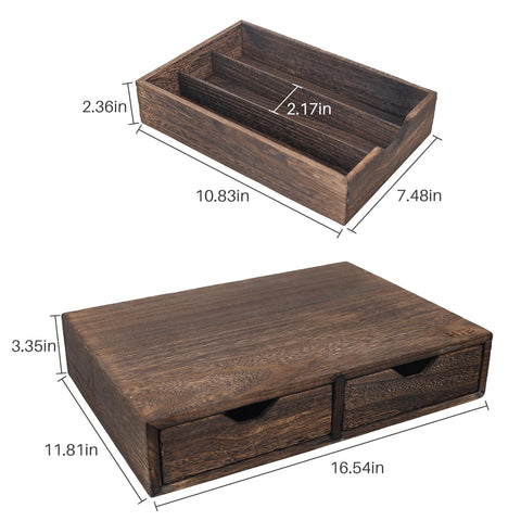 HTB: Soporte para Cápsulas K – Cajón Deslizante, Capacidad 30 Cápsulas, Madera Natural