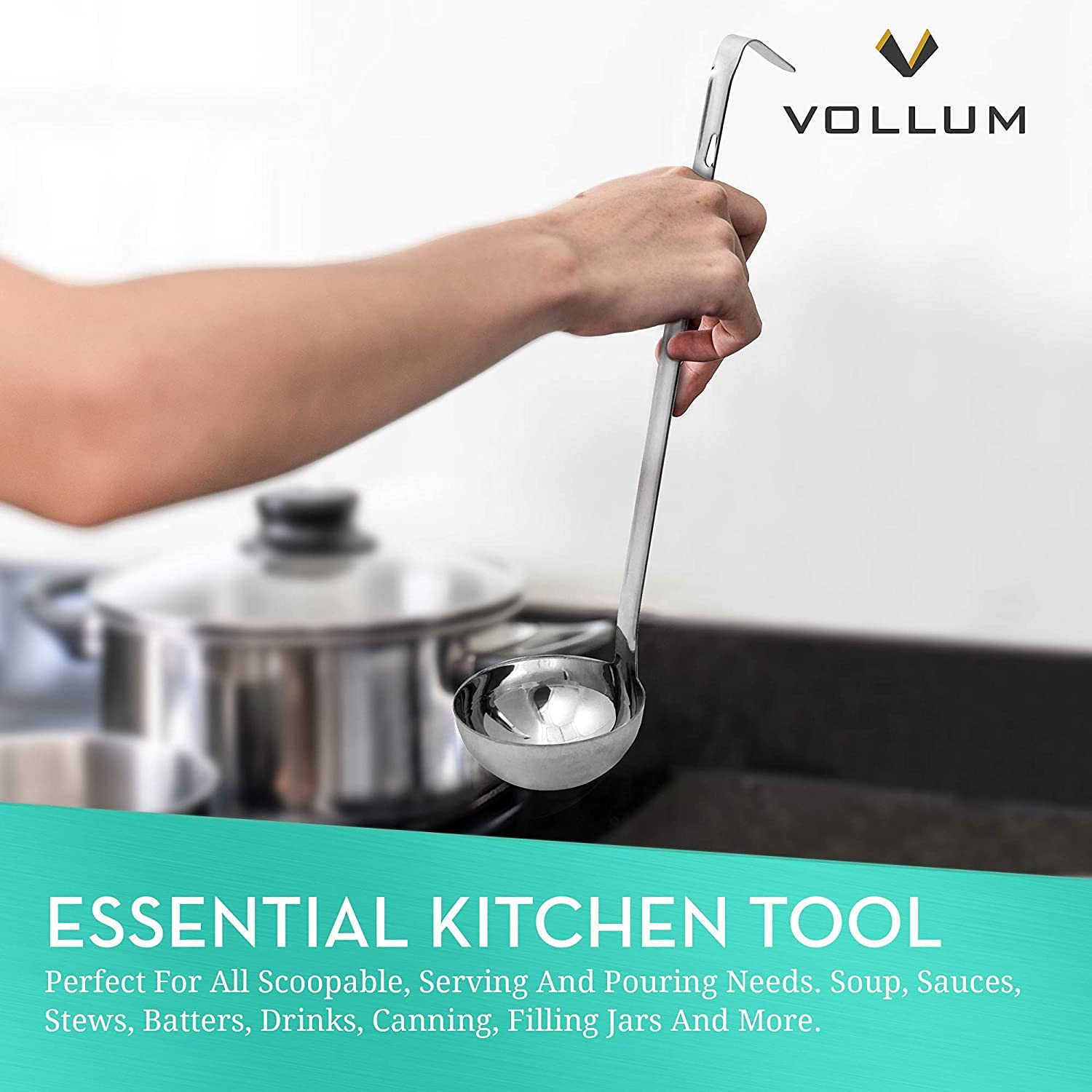 Vollum acero inoxidable 201, acabado espejo para uso diario en cocina profesional.