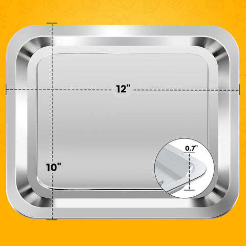 ZuKaYeHome Sartén para Freidora de Aire 12x10 – Parrilla de Acero Inoxidable para Emeril Lagasse Everyday 360