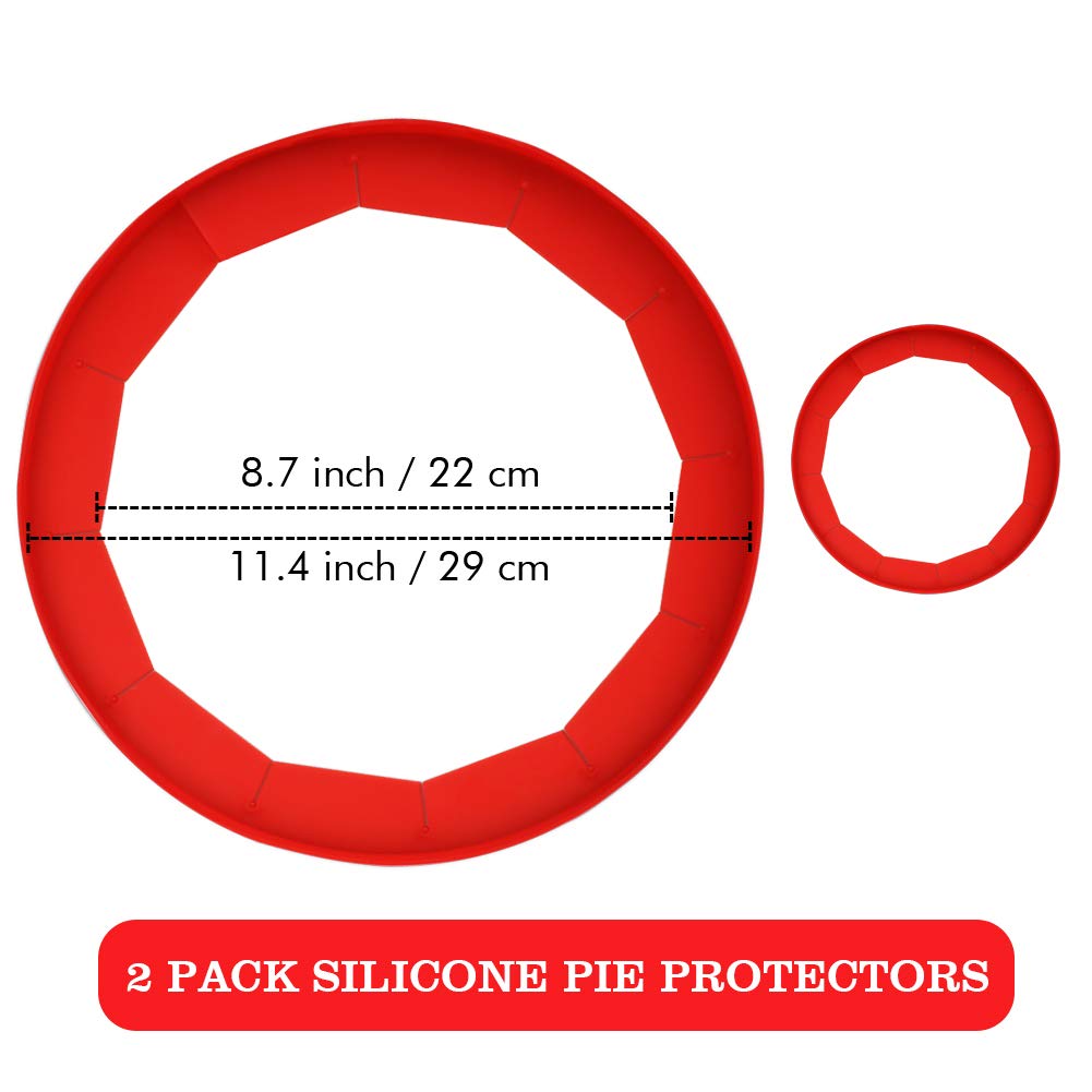 Protector de borde de masa Antenda con diámetro ajustable para pizzas y tartas.