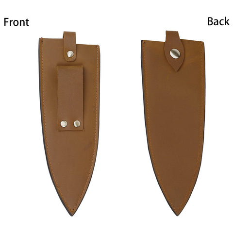 Qchengsan Funda para Cuchillo de Cuero Vacuno 8.2 x 2.2 pulgadas - Protección Universal para Cuchillos de Chef