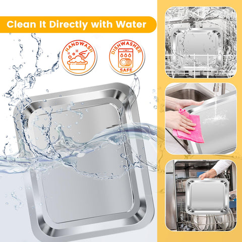 ZuKaYeHome Sartén para Freidora de Aire 12x10 – Parrilla de Acero Inoxidable para Emeril Lagasse Everyday 360